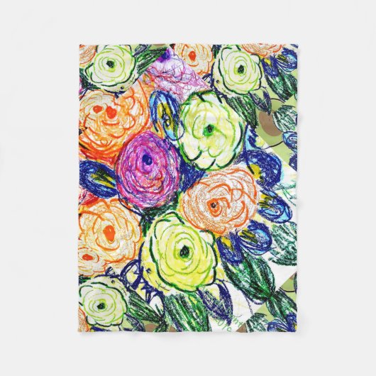 Peonies Fleece Blanket, kleine 76,2 x 101,6 cm (Vorderseite)