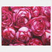 Peonies Fleecedecke (Vorderseite (Horizontal))