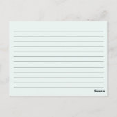 Peonies Floral Brautparty Rezept Card Postkarte (Rückseite)