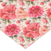 Peonies Floral Cotton Tableclout Tischdecke (Schrägansicht)