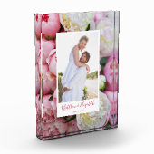 Peonies Floral Custom Verlobung Fotoblock (Links)