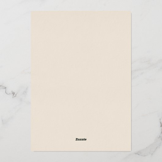 Peonies Floral Elegante Real Rose Hochzeit Folieneinladung (Rückseite)