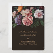 Peonies Floral Painting 2 Memorial Service Einladung (Vorderseite)