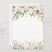 Peonies Floral Peach Pink Script Elegant Sweet 16 Einladung (Rückseite)