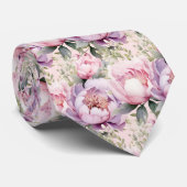 Peonies Floral Peony Blume Krawatte (Gerollt)