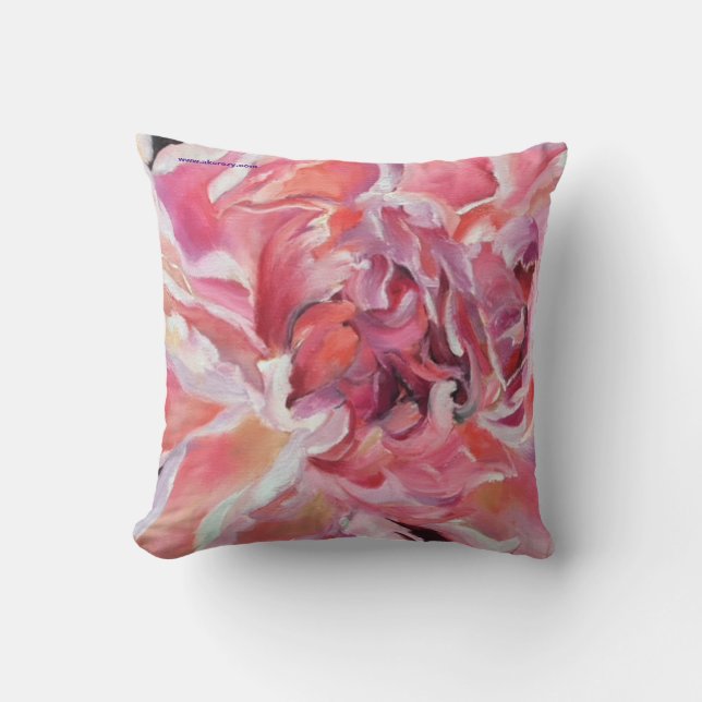 Peonies Floral Pillow Kissen (Vorderseite)