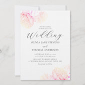 Peonies Gold Elegante Moderne klassische Blumenhoc Einladung (Vorderseite)