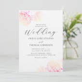 Peonies Gold Elegante Moderne klassische Blumenhoc Einladung (Stehend Vorderseite)