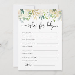 Peonies Gold Glitzer Baby wünscht Babydusche Einladung