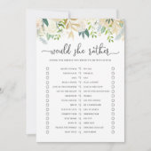 Peonies Gold Glitzer würde eine Spielkarte überbrü Einladung (Vorderseite)