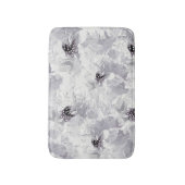 Peonies, grau-weiß, blühende, weiße Blume Badematte (Vorderseite Vertikal)