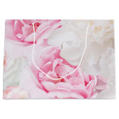 Peonies Große Geschenktasche Geschenktüte (Vorderseite)