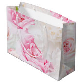 Peonies Große Geschenktasche Große Geschenktüte (Rückseite Schrägansicht)