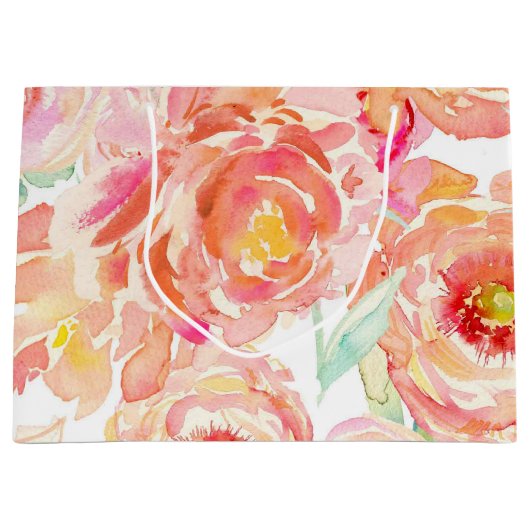 Peonies Große Geschenktüte (Vorderseite)