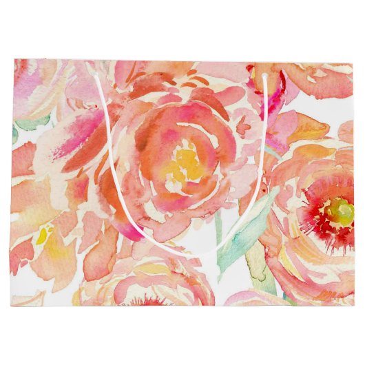 Peonies Große Geschenktüte (Rückseite)