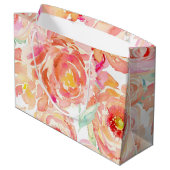 Peonies Große Geschenktüte (Rückseite Schrägansicht)