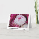 Peonies Happy Birthday Card Karte (Rückseite)