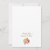Peonies Hydrangea Elegante Einladung zur Hochzeit (Rückseite)