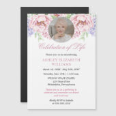 Peonies | Hydrangeas Floral Celebration of Life Magneteinladung (Vorne/Hinten)