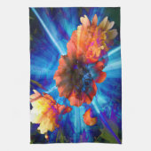 Peonies in blauem Licht Geschirrtuch (Vertikal)