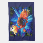 Peonies in blauem Licht Geschirrtuch (Vertikal)