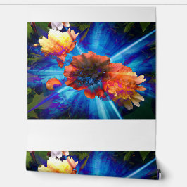 Peonies in blauem Licht Tapete