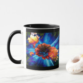 Peonies in blauem Licht Tasse