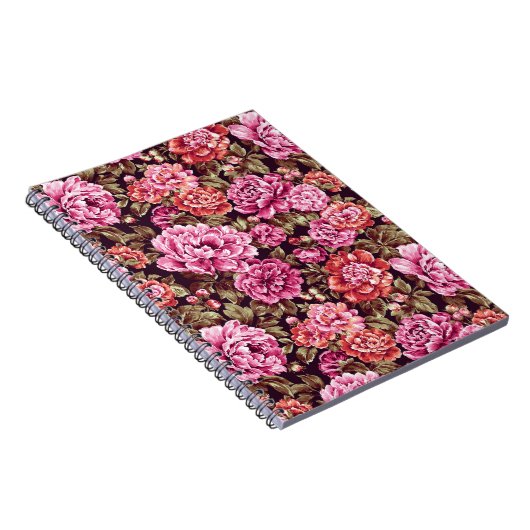 Peonies in Bloom Notizblock (Rechte Seite)