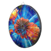 Peonies in Blue Light Dartscheibe (Vorderseite rechts)