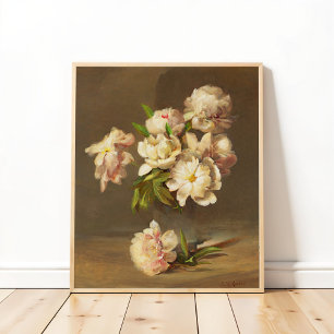 Peonies in einer Vase, Charles Ethan Porter Poster