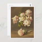 Peonies in einer Vase, Charles Ethan Porter Postkarte (Vorne/Hinten)