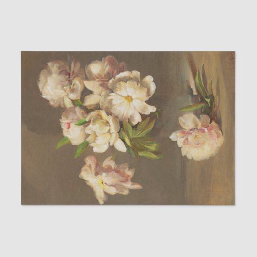 Peonies in einer Vase, Charles Ethan Porter Seidenpapier (Vorderseite)