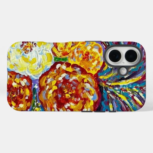 Peonies iPhone Case (Rückseite (Horizontal))