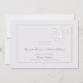 Peonies Ivory Classic Rahmen Formal Elegante Hochz Save The Date (Vorderseite)