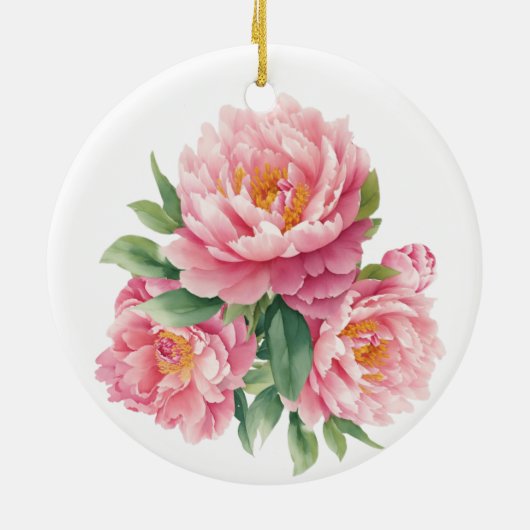 Peonies Keramik Ornament (Hinten)