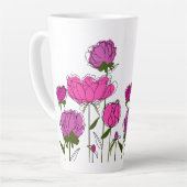 Peonies Latte Tasse (Linke Ecke)