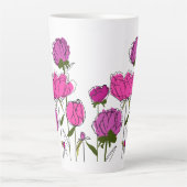 Peonies Latte Tasse (Vorderseite)