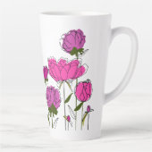 Peonies Latte Tasse (Rechts)