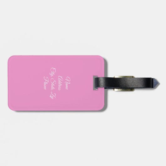 Peonies Luggage Tag Gepäckanhänger (Rückseite horizontal)