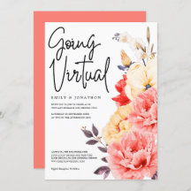 Peonies Magnolia Wasserfarbe Virtuelle Hochzeit