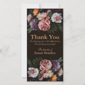 Peonies Malen 3 Beileid Danke Fotokarte (Vorderseite)