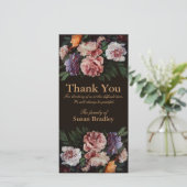 Peonies Malen 3 Beileid Danke Fotokarte (Stehend Vorderseite)