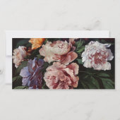 Peonies Malen 3 Beileid Danke Fotokarte (Rückseite)