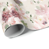 Peonies Mauve und Blush Zeitgenössische Blume Geschenkpapier (Rolleneckpunkt)