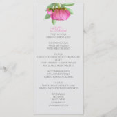 Peonies Menu Card Menükarte (Vorderseite)