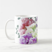Peonies Multicolor Bridesmaid Name Kaffeebezeichnu Kaffeetasse (Links)