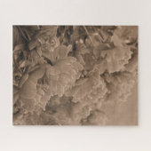 Peonies Multiple in Sepia Puzzle (Horizontal)