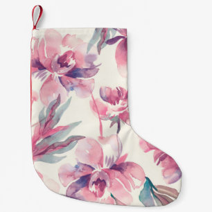 Peonies Nahtloses Muster. Hintergrund Wasserfarbe Kleiner Weihnachtsstrumpf
