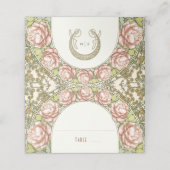 Peonies Name Cards Hochzeitstisch Vintag Platzkarte (Außenseite Aufgefaltet)