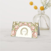 Peonies Name Cards Hochzeitstisch Vintag Platzkarte (Rückseite)